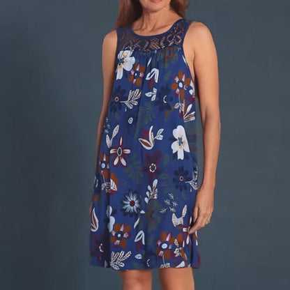 Ärmelloses Damenkleid mit Aufdruck