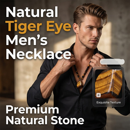 🔥 Heute -50 %! 🐅 Tigerauge-Perlenkette für Herren