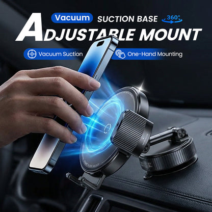 ✨💪Verstellbare magnetische Autohalterung mit Vakuumsauger – universeller, stabiler Magnet-Handyhalter als Autozubehör für den Innenraum
