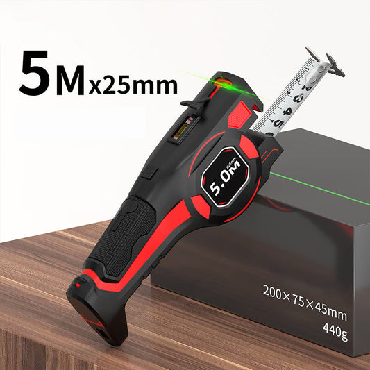 2-in-1-Maßband mit Laserführung