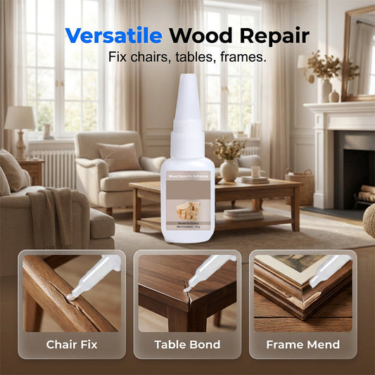 ✨🔧 50 % RABATT! Strong Bond Holzleim – Hochbelastbare Reparaturen an Türrahmen, Stühlen und Tischen. Präzisionsspitze – kein Kleckern, kein Verschwenden. Schnelle Aushärtung – noch heute wieder einsatzbereit! 💪
