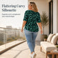 Damen-Oberteil mit Leopardenmuster, Lace-Up-Schnürung & lockerer Passform