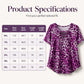 Damen-Oberteil mit Leopardenmuster, Lace-Up-Schnürung & lockerer Passform
