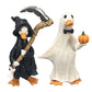 🎃LANGWEILIGE HALLOWEEN-DEKORATION?🎃 Gruseliges Enten-Set – handbemalt, 5 Figuren, witterungsbeständig – für Regale, Schreibtische und den Außenbereich! 🦇