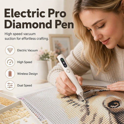 💎Limitiertes Angebot – 50% Rabatt!🖊️ Elektrischer Diamantstift, Spezialwerkzeug für Diamantmalerei und DIY-Bastelarbeiten
