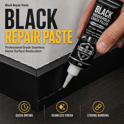 🔧🖤 50 % Rabatt! Schwarze Spachtelmasse zum Ausbessern von Rissen im Haushalt – Die hochdichte Polymerformel füllt Lücken und Risse nahtlos aus. 🏠✨