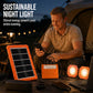 💥 50% Rabatt! ☀️ Tragbares Solarstromsystem – 4 W Panel, 2400 mAh Akku, Typ-C/USB/DC. Inkl. 2 LED-Leuchten. Wasserdicht, stoßfest. Für Camping & Notfälle 🛡️