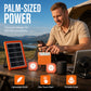 💥 50% Rabatt! ☀️ Tragbares Solarstromsystem – 4 W Panel, 2400 mAh Akku, Typ-C/USB/DC. Inkl. 2 LED-Leuchten. Wasserdicht, stoßfest. Für Camping & Notfälle 🛡️
