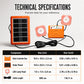 💥 50% Rabatt! ☀️ Tragbares Solarstromsystem – 4 W Panel, 2400 mAh Akku, Typ-C/USB/DC. Inkl. 2 LED-Leuchten. Wasserdicht, stoßfest. Für Camping & Notfälle 🛡️