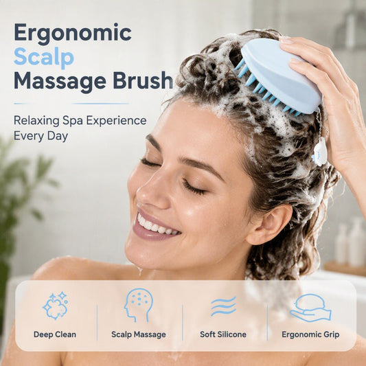Silikon-Shampoo-Bürste zur Kopfhautmassage