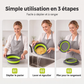 🔥 BEGRENZTES ANGEBOT: 50 % Rabatt! 🥗 Multifunktionales, zusammenklappbares Sieb – Abtropfgestell mit Auffangschale, kompakt und praktisch für die Küche ✨