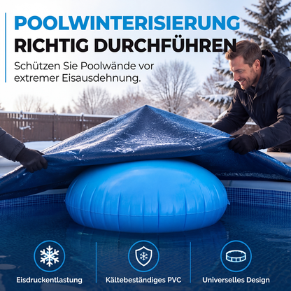🍂 Pool Winterkissen – Schutz vor Frost, Eis & Wasseransammlungen unter der Poolabdeckung