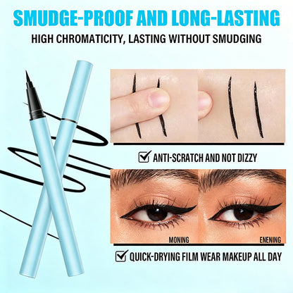 👁️✨ Flüssig-Eyeliner mit ultrafeiner Präzisionsspitze – Für scharfe Linien & intensives Schwarz | Premium Qualität