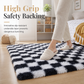 🧶 Dicker, flauschiger Hochflor-Teppich: Mit Farbverlauf (Tie-Dye-Optik), weich, rutschfest