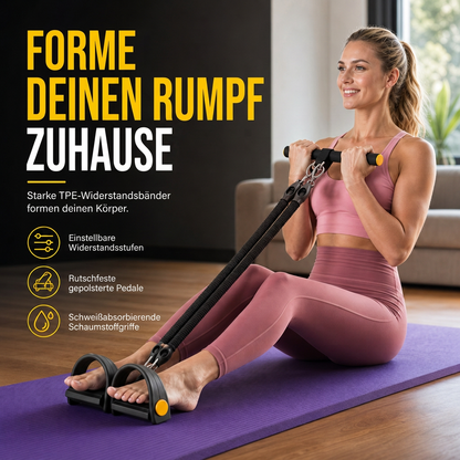 📢📢 50 % RABATT ⏰ Multifunktionales Widerstandsband mit Fußpedal, elastische Zugschnur